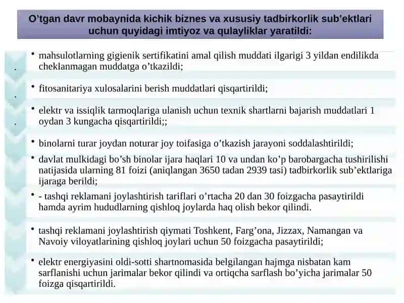 Kichik biznes va xususiy tadbirkorlikka xorijiy investitsiyalarni jalb etish 4