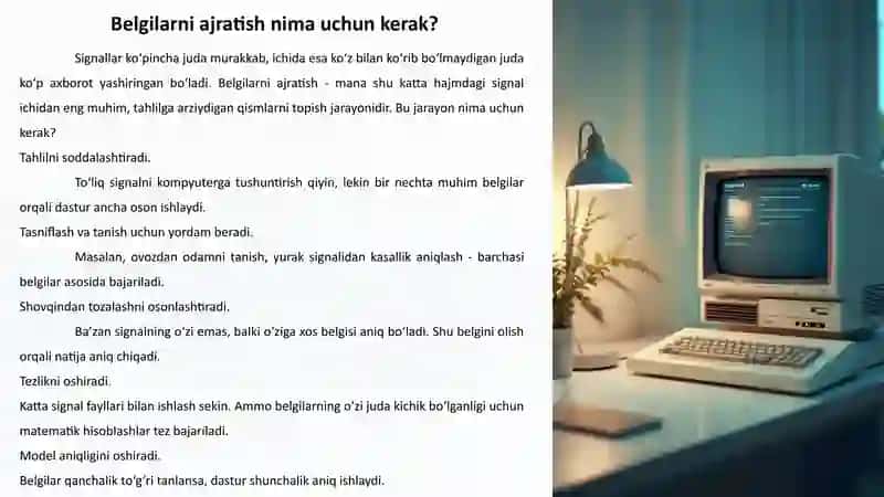 Signallarning axborot beruvchi belgilarini ajratib oluvchi dastur tuzish 4