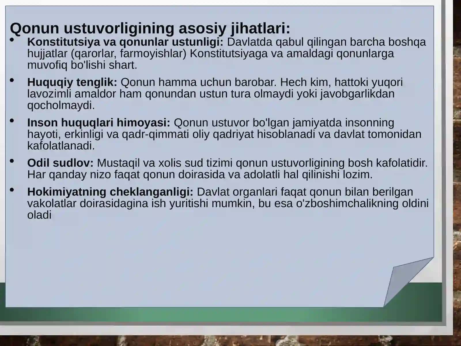 Qonunningustunligi 4