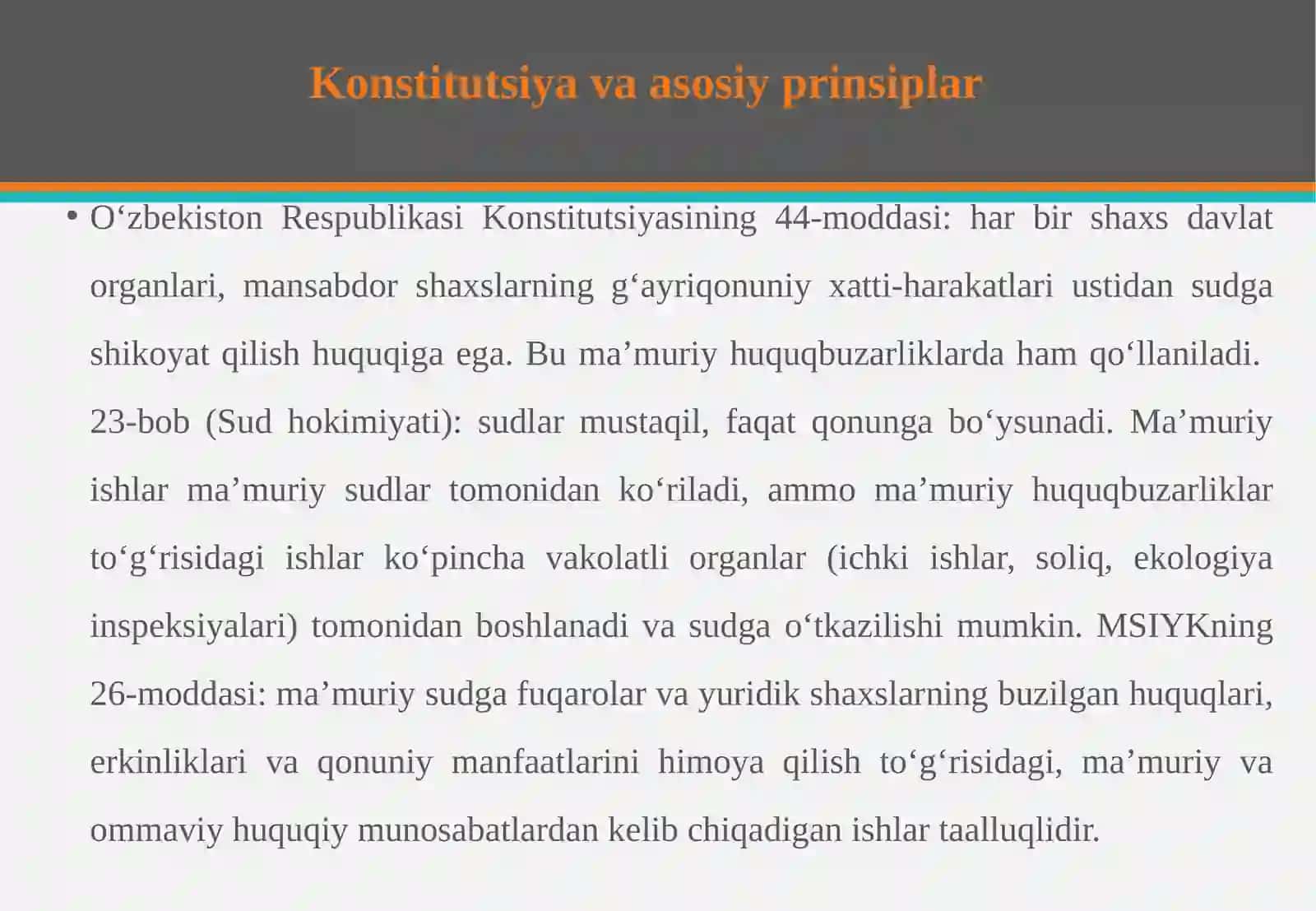 Ma’muriy huquqbuzarliklar to‘g‘risidagi ishlarning taalluqliligi 4