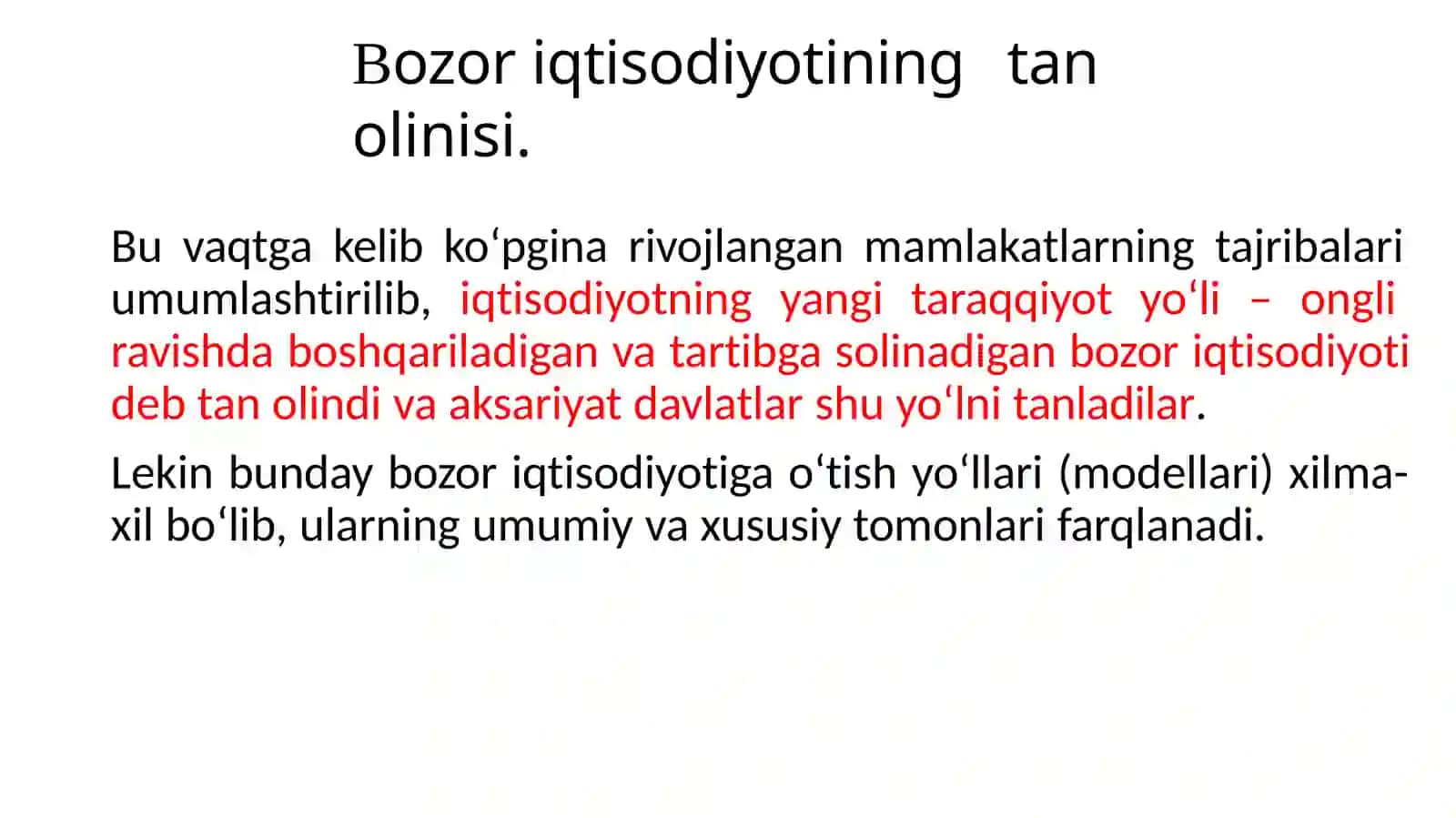 Bozor iqtisodiyotiga o’tish 4