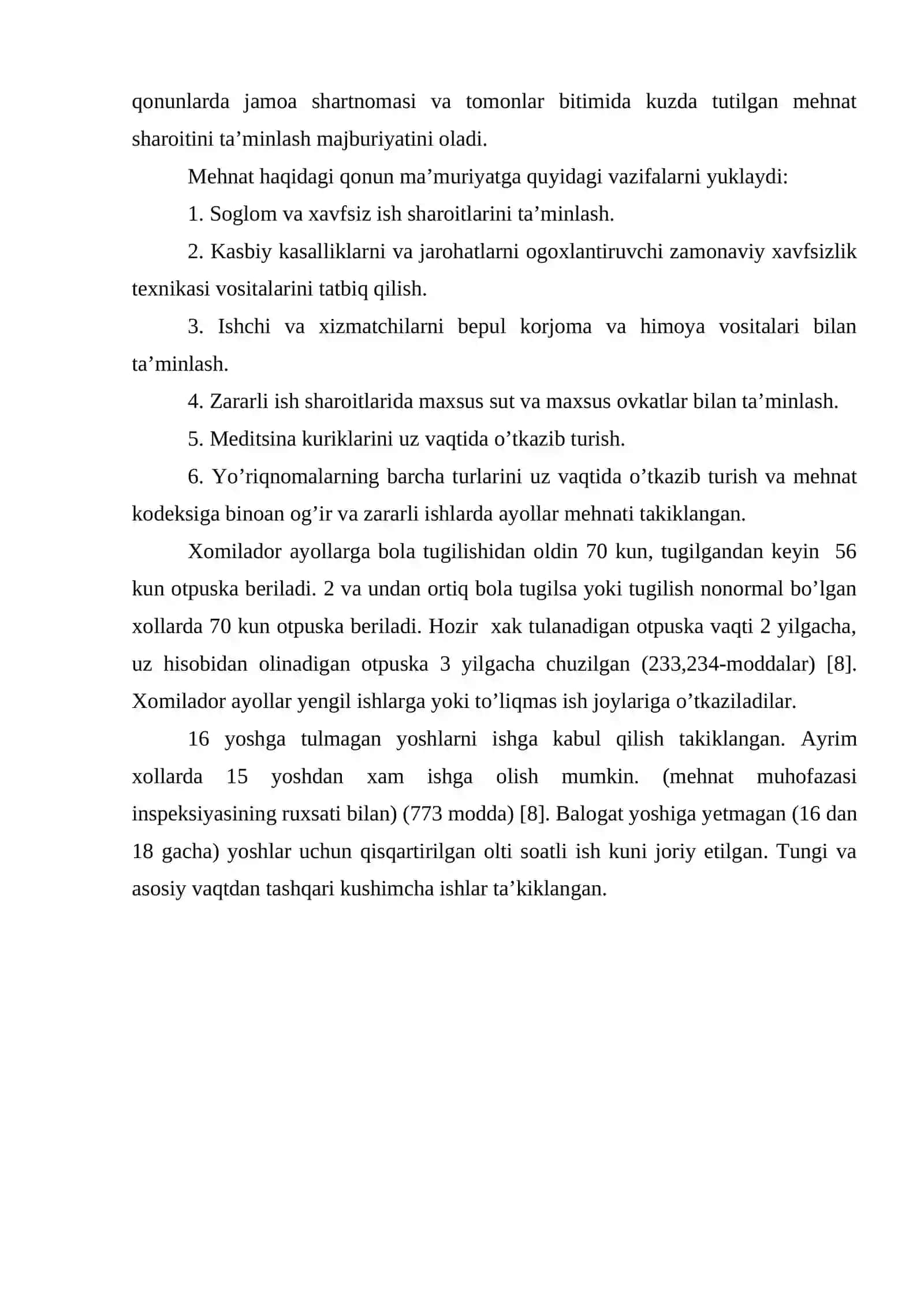 Mehnat Muhofazasi Huquqiy Asoslari 4