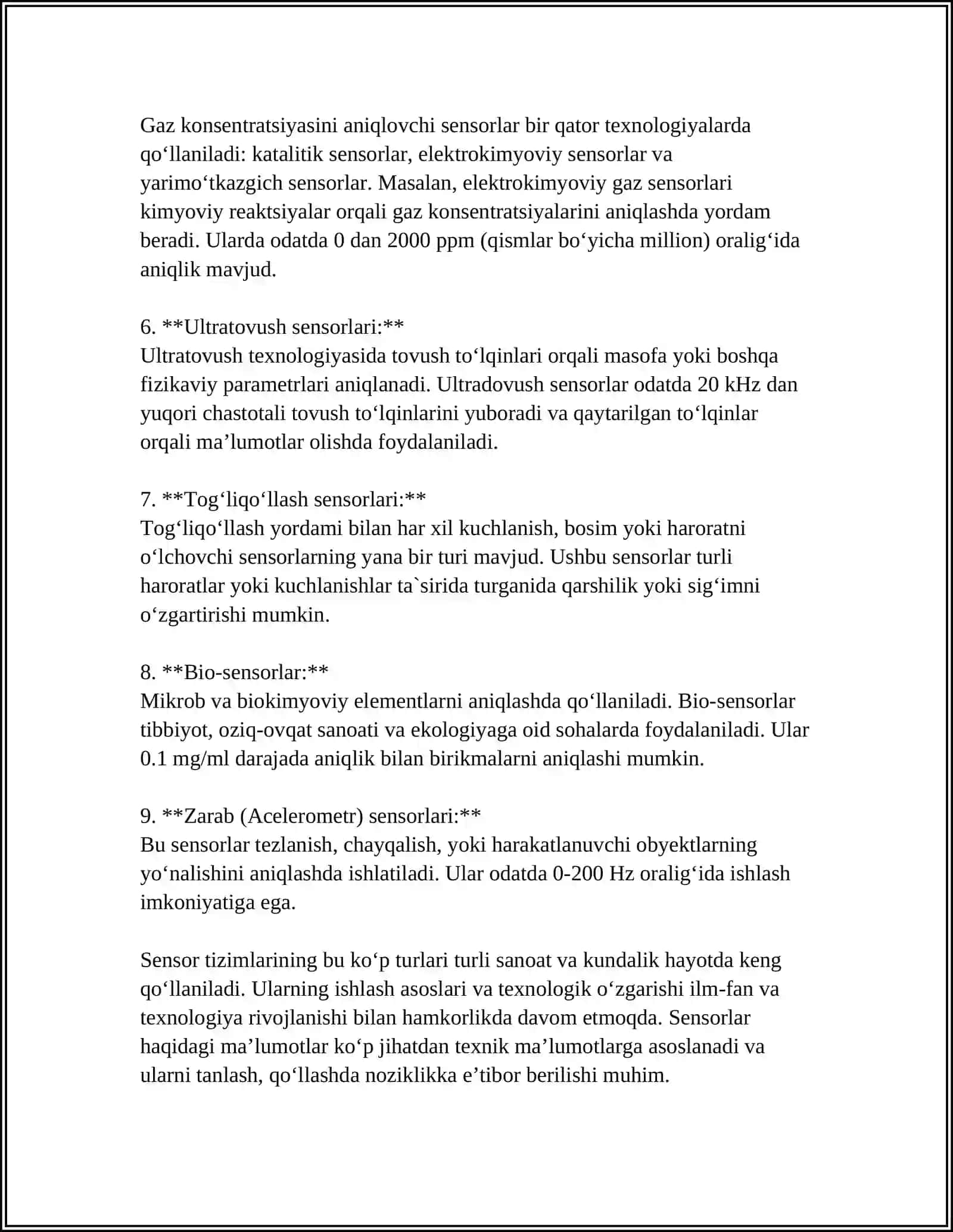 SENSOR TIZIMI TERI ANALIZATORI LOKALIZATSIYA ANIQLASH 4