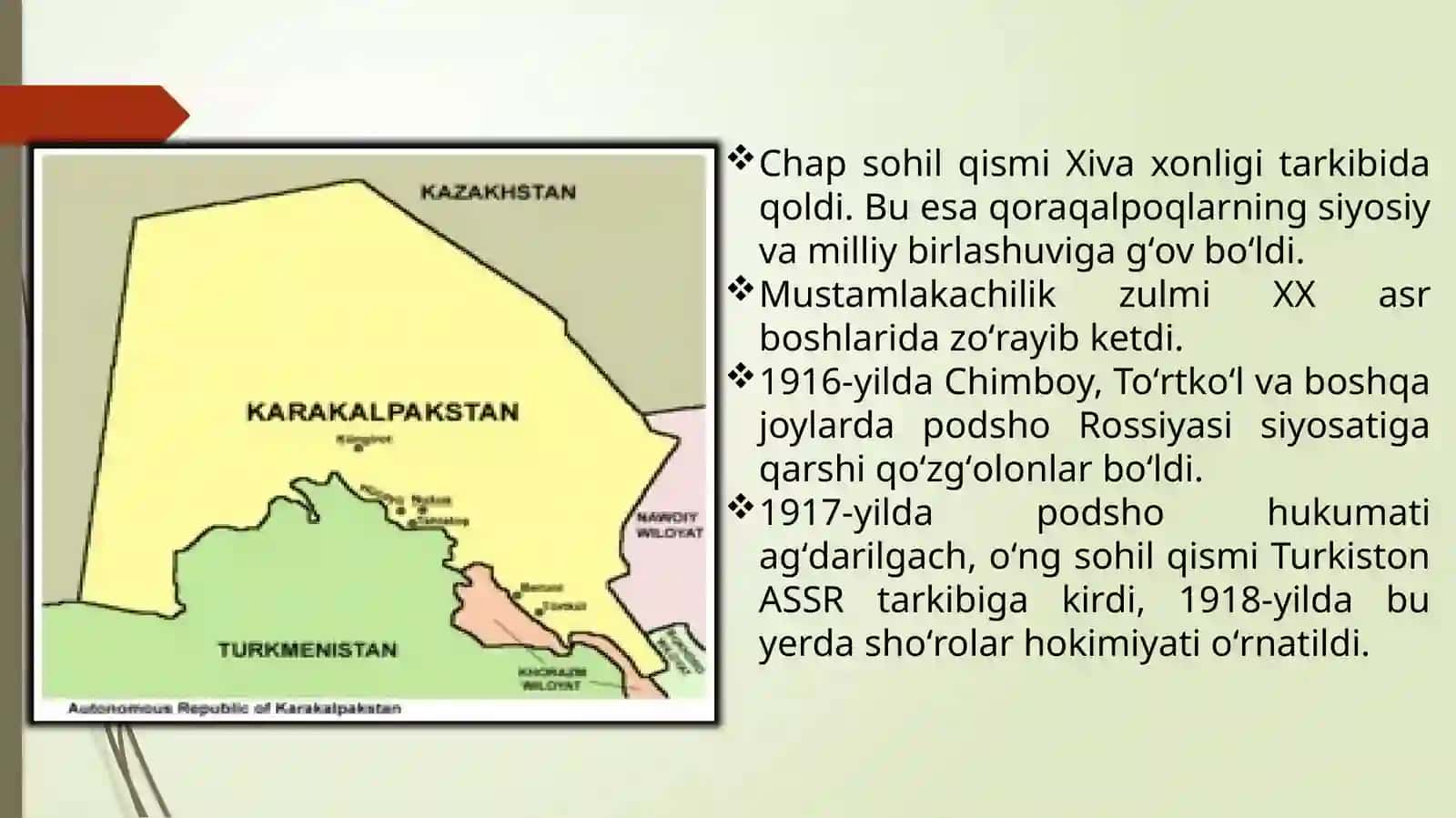 Xiva xonligi va Qoraqalpog‘iston tarixi 4