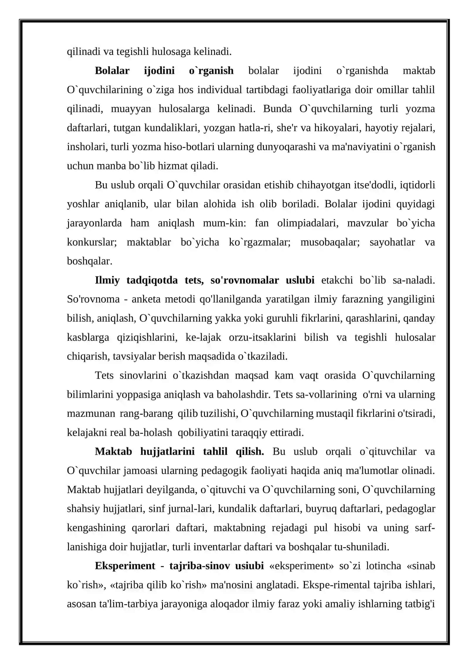 KASB TA’LIMNING ILMIY-TADQIQOT METODLARI 4
