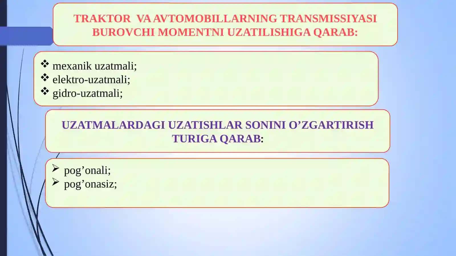 QISHLOQ XO’JALIGINI ISHLAB CHIQARISHNI MEXANIZATSIYALASHTIRISH FANI 4