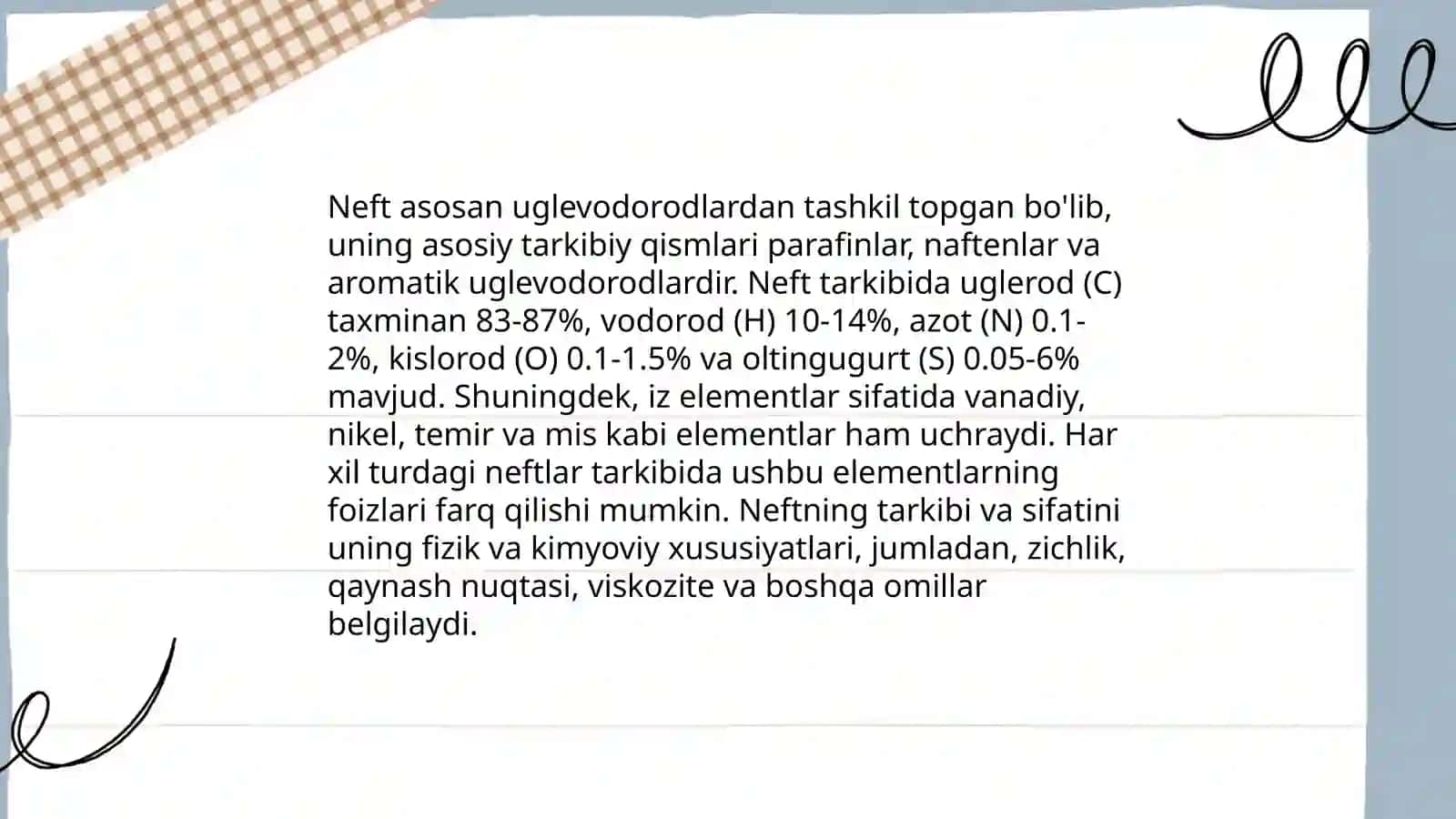 Neft fraksiyalarining kimyoviy tarkibi 4