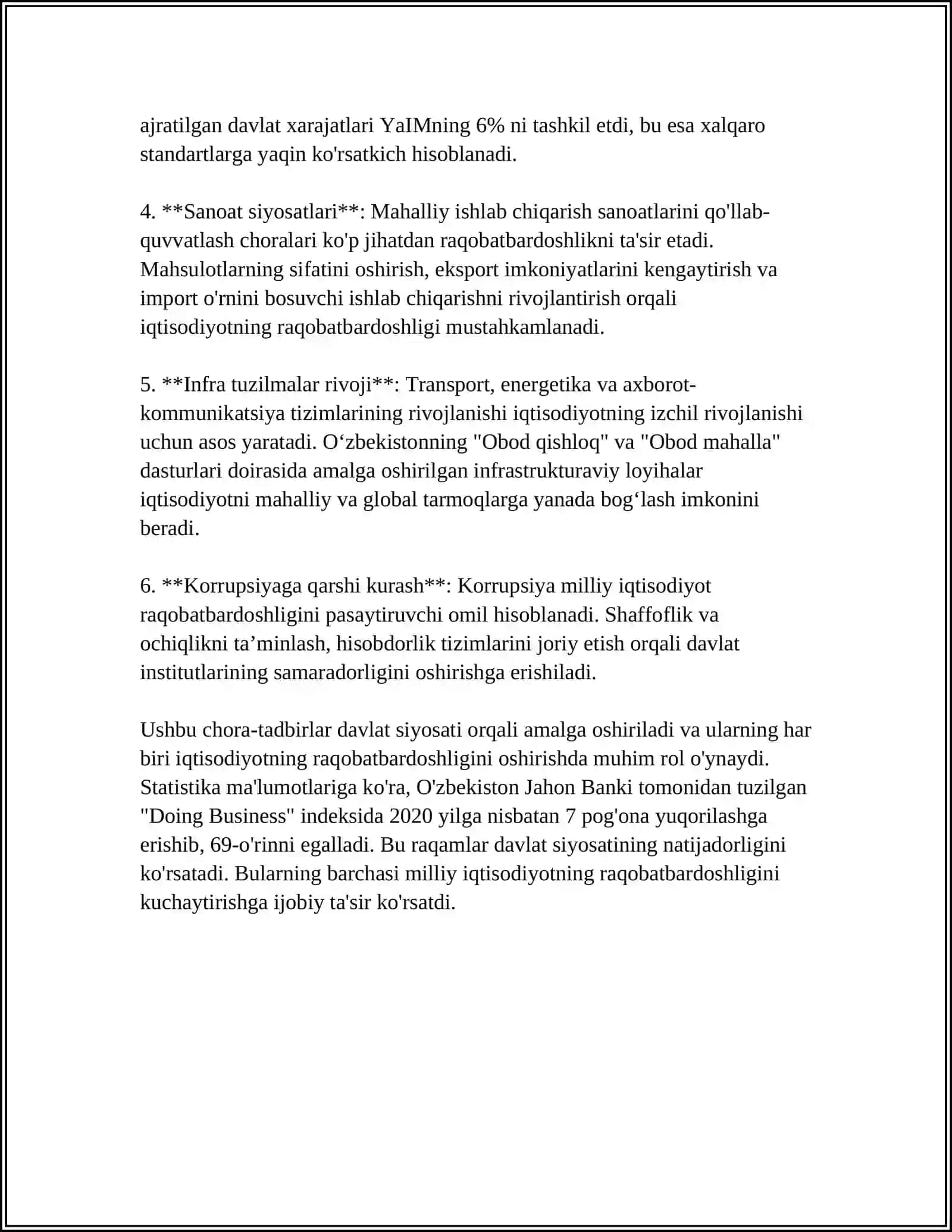 MILLIY IQTISODIYOTNING RAQOBATDOSHLIGINI OSHIRISHDA DAVLAT SIYOSATI 4