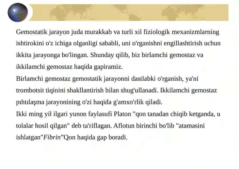 GEMOSTAZ TIZIMIGA TA’SIR ETUVCHI DORI VOSITALARNING KLINIK FARMAKOLOGIYASI 4