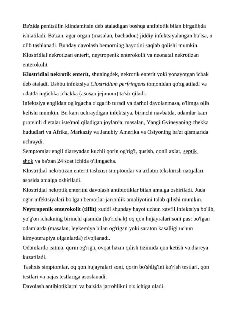 Klostridiylar va Noklostridiylar infeksiyalar 4