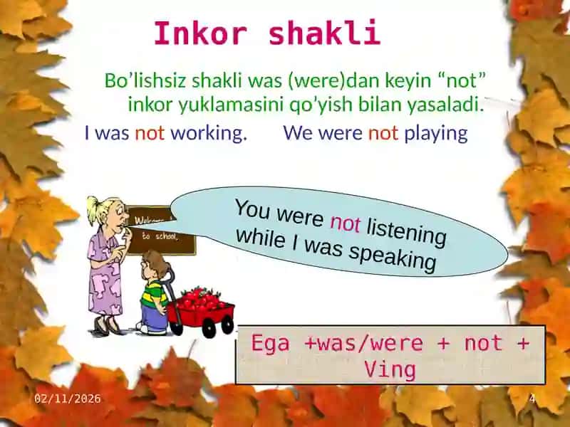 Past Continuous Tense 4