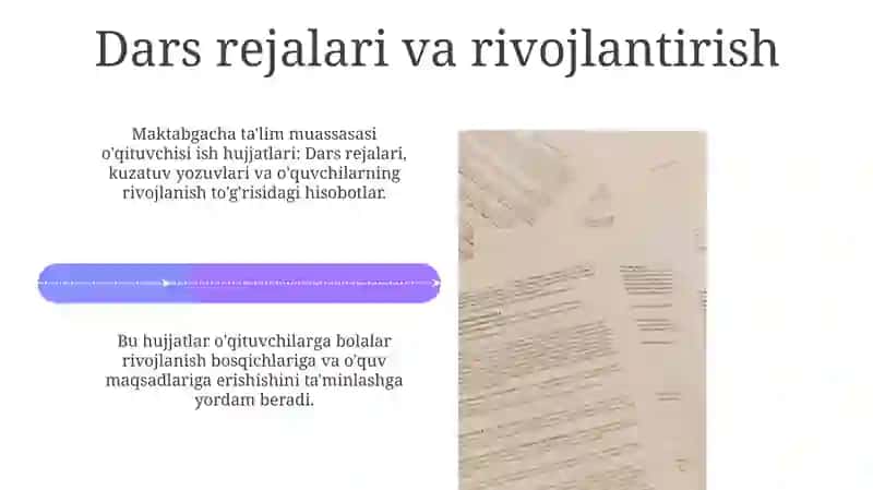 Maktabgacha talim tashkilotlarida tarbiyachi ish hujjatlari 4
