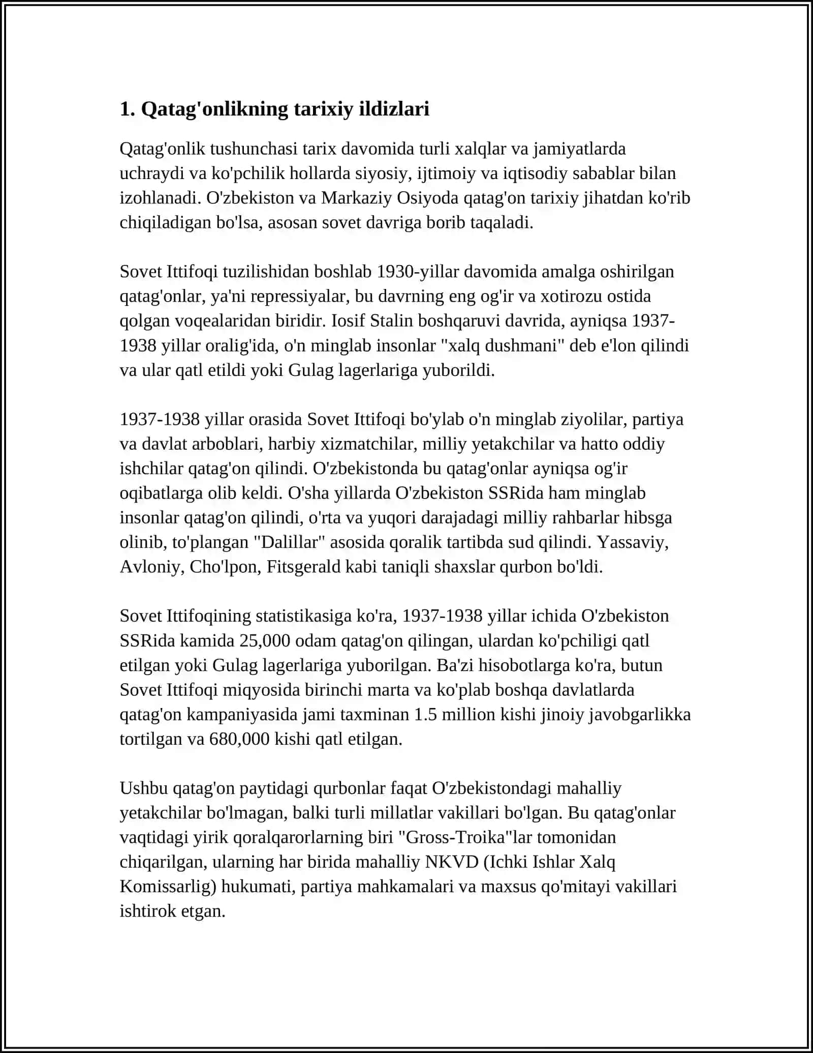 OʻZBEKISTONDA QATAGʻONLIKNING YANGI BOSQICHI."PAXTA ISHI", "OʻZBEKLAR ISHI" NOMLI SOXTA ISHLAR 4