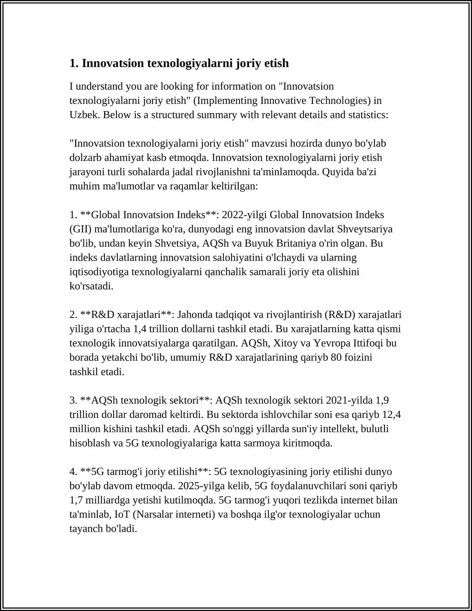 INNOVATSIYA ASOSIDA KORXONALARDA ISHLAB CHIQARISH SAMARADORLIGINI OSHIRISH 4
