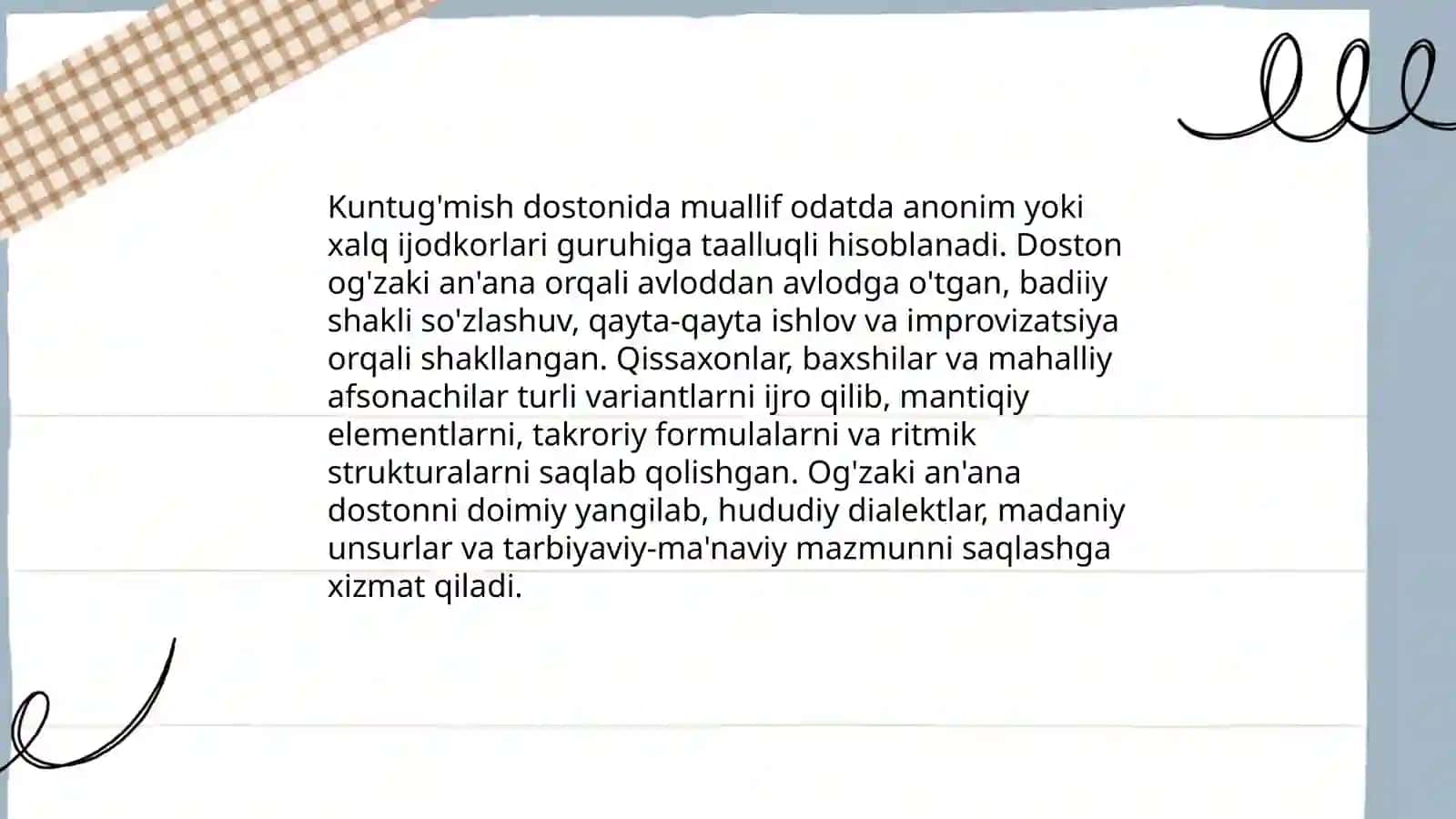 Kuntug'mish dostoni 4