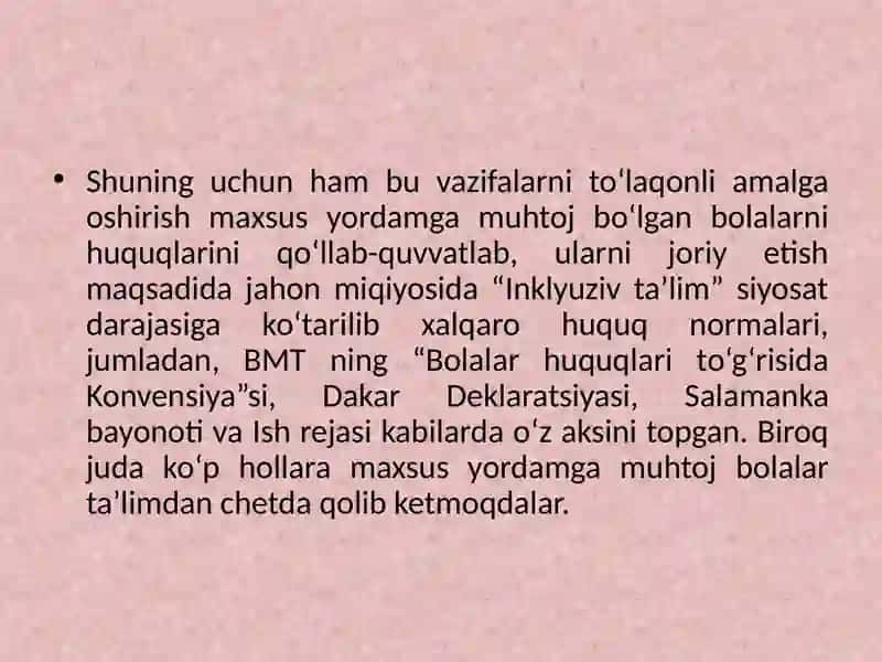 Inklyuziv ta’limning huquqiy asoslari 4