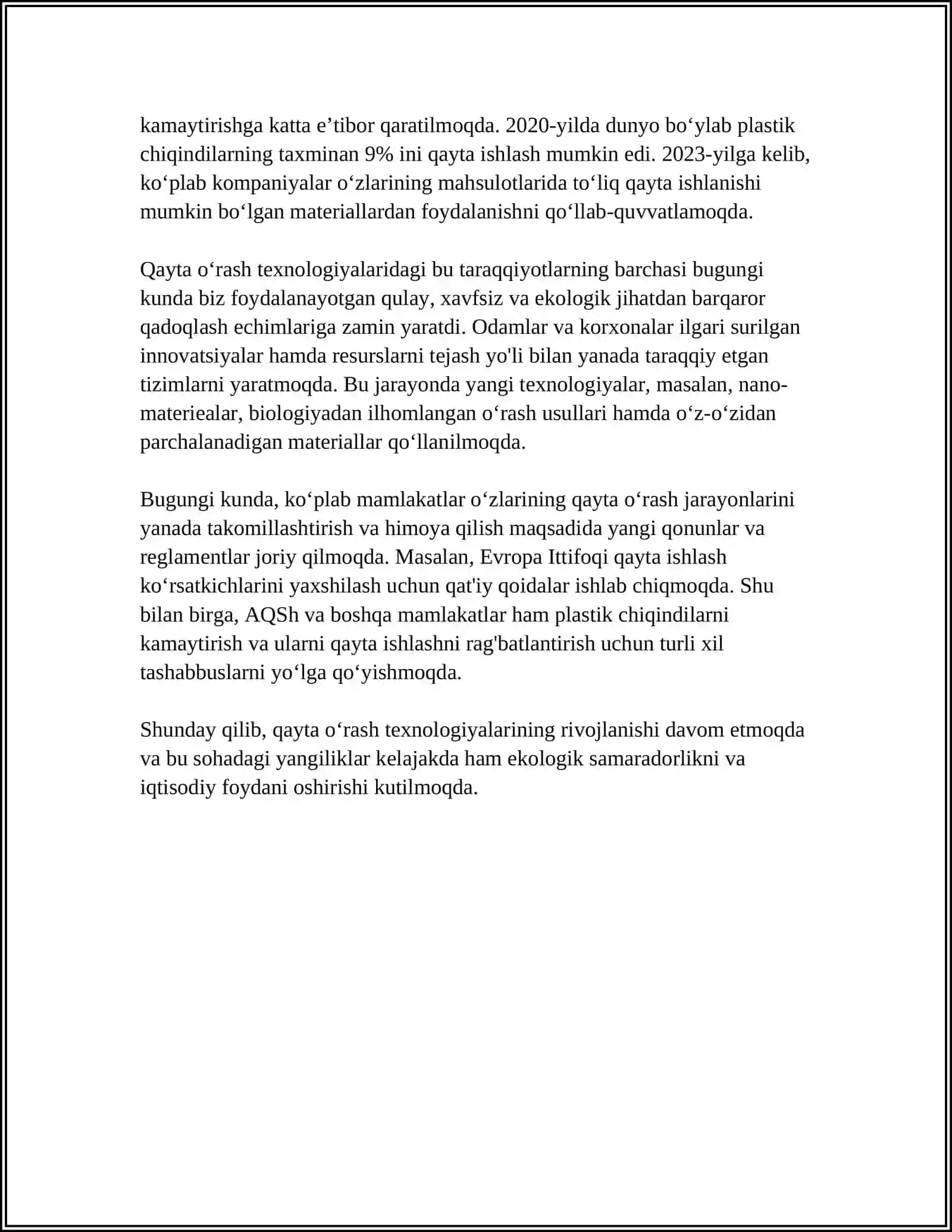 QAYTA O‘RASH JARAYONIDA INNOVATSION TEXNOLOGIYALAR 4