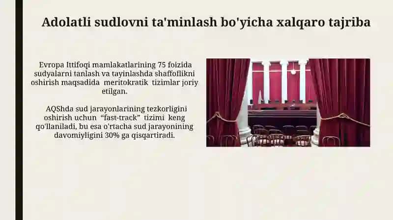Konstitutsiyada odil sudlovga oid yangiliklar 4