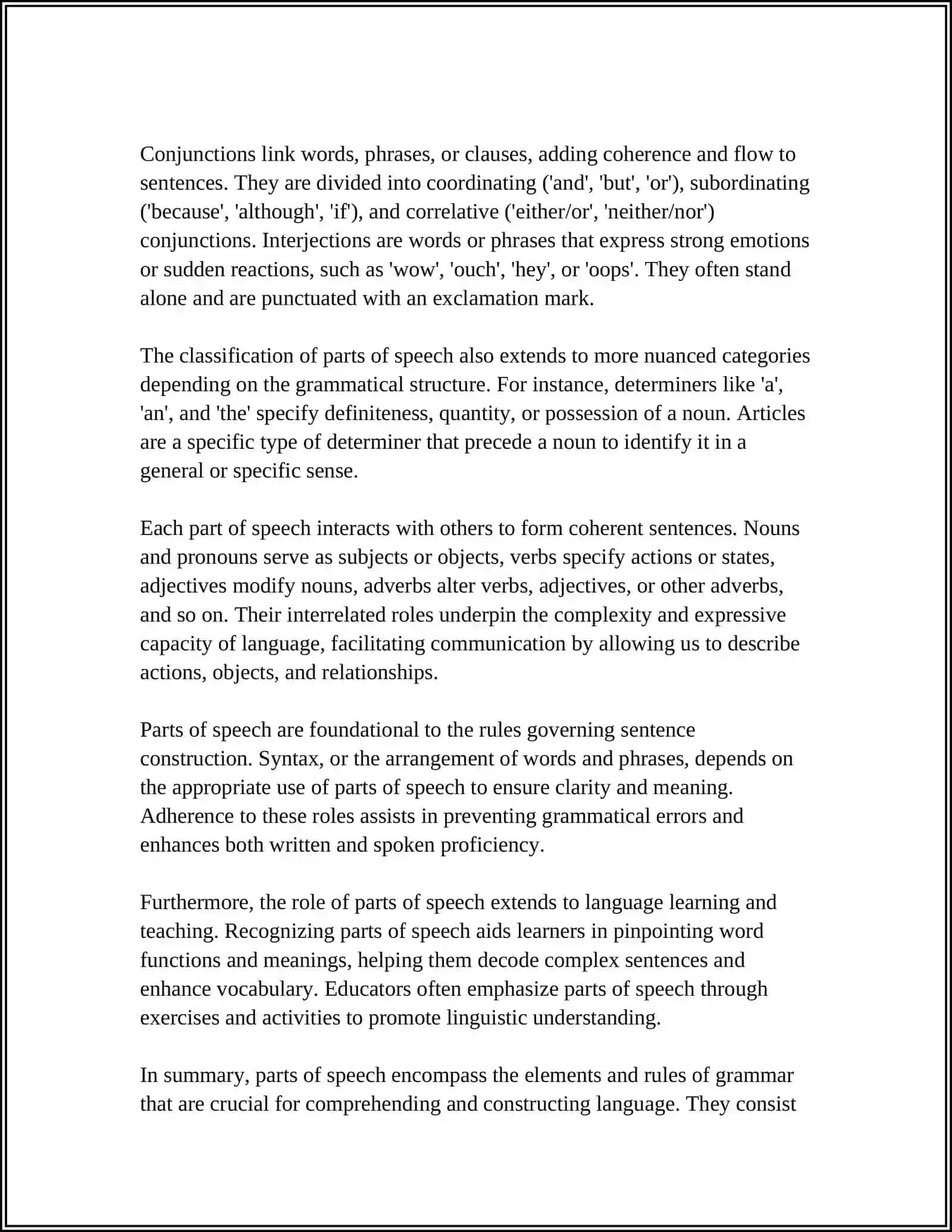 NOUNS AND PRONOUNS: PARTS OF SPEECH 4