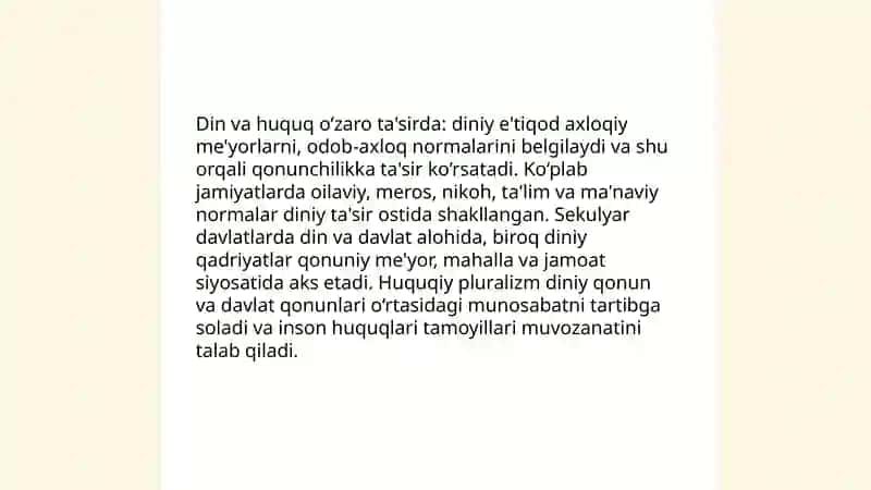 Din va dunyo munosabatlari 4