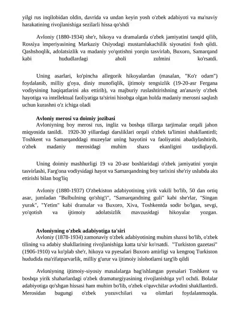 Avloniy ijodi va she'riyati hikoya va dramalari 4