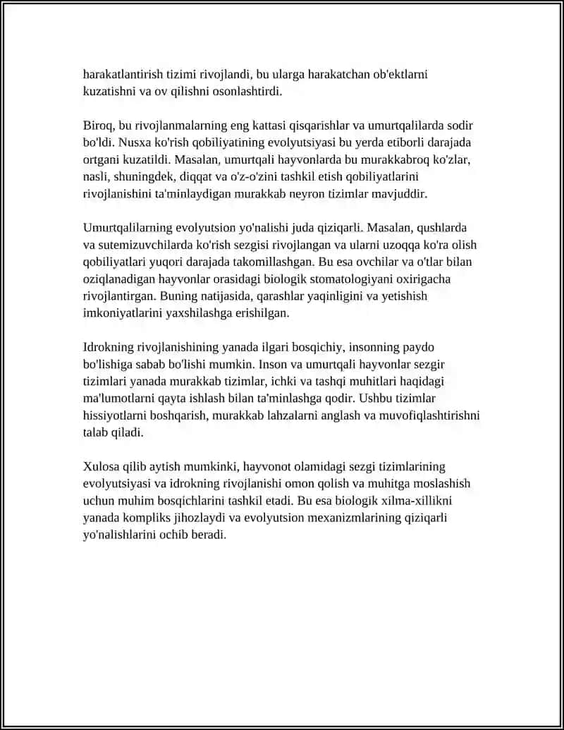 HAYVONOT OLAMIDA PSIXIK FUNKSIYALAR EVOLYUTSIYASI 4