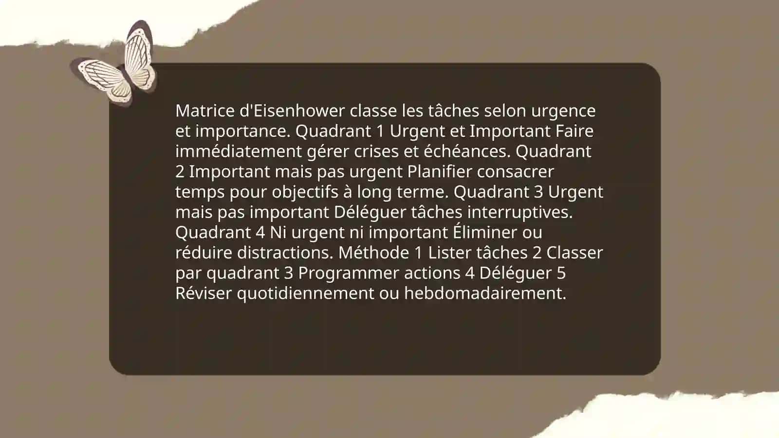 Exercices de gestion du temps 4