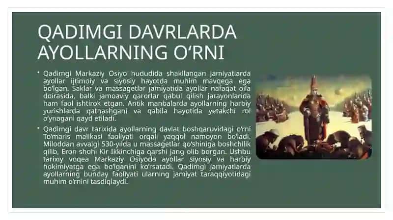 Markaziy Osiyo tarixida ayollarning o‘rni 4