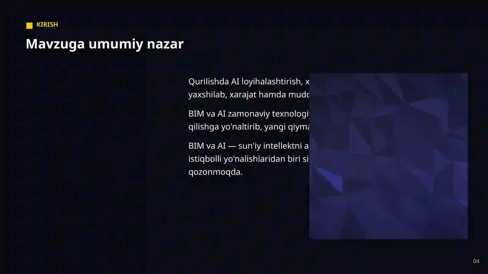 AI QURILISH SOHASIDA 4