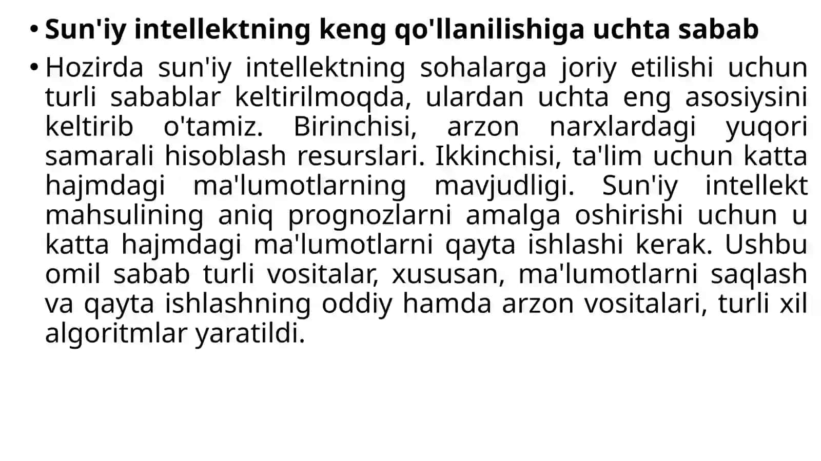 Mediamakonda Sun’iy intellektning ahamiyati 4
