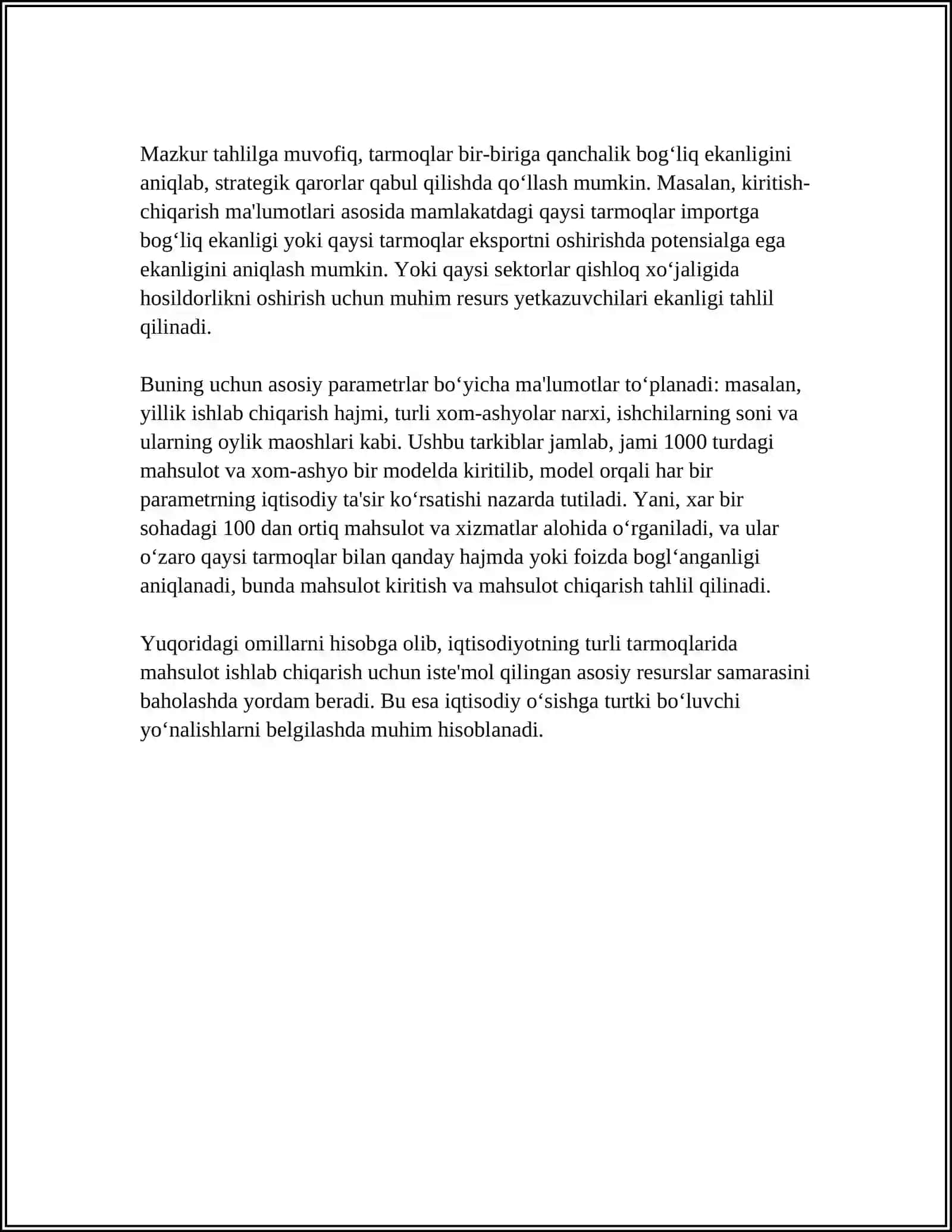 KÕP TARMOQLI IQTISODIYOTNING LEONT'EV MADELI 4