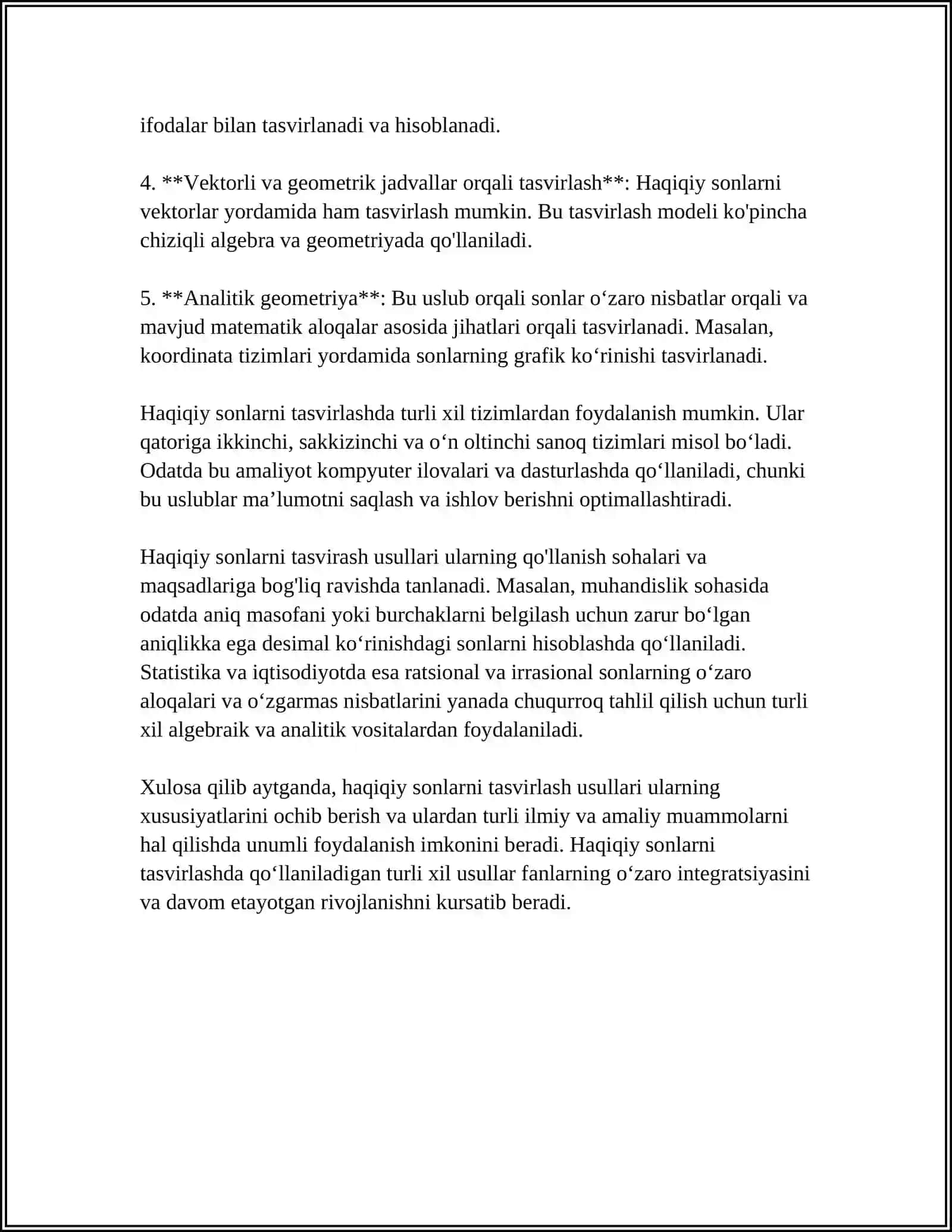 HАQIQIY SONLАR USTIDА АMАLLАRNI O’QITISH MЕTODIKАSI 4