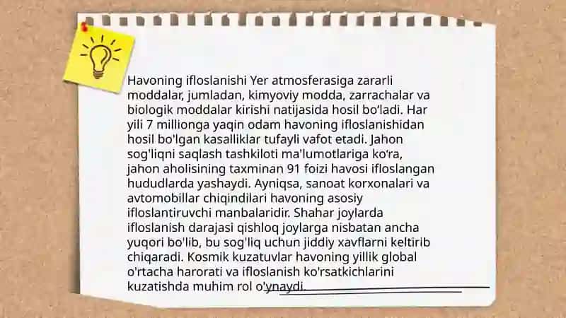 Ekologiyani buzilishi, atrof-muhitga ta'siri va uning yechimlari 4