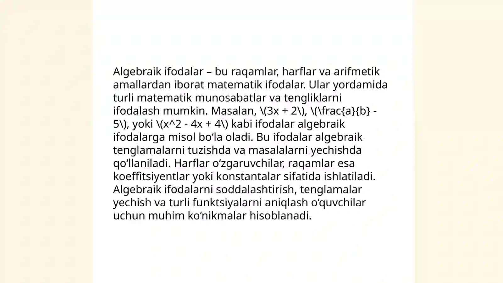 Soatlik Dars Reja Konspekti (Matematika) 4