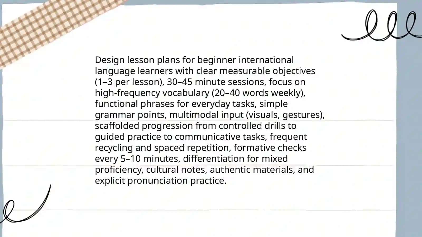 Teaching International languages lesson plan 4
