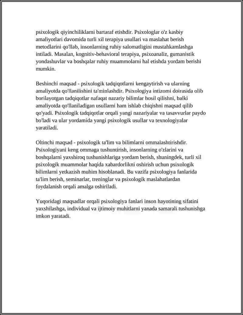 PSIXOLOGIYA FANINING MAQSAD VA VAZIFALARI 4