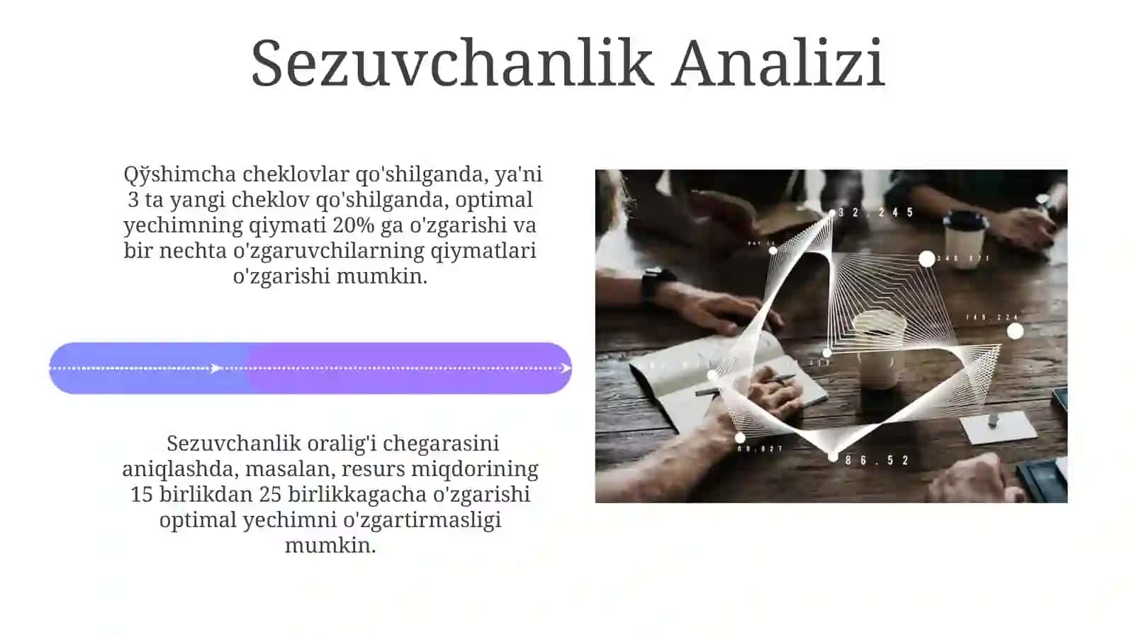 Chiziqliprogrammalashtirishmasalasi:yechimlarivaularningxossalarigadoirmasalalaryechish 4