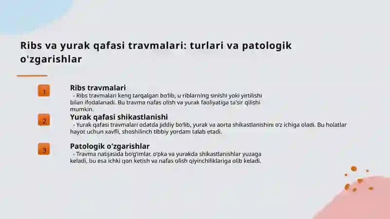 Ko'krak qafasi travmalari 4
