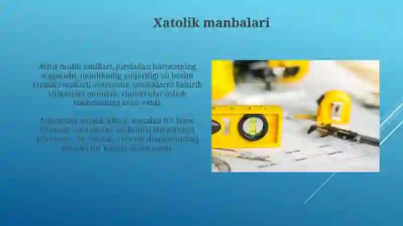 Oʻlchash asboblari va oʻlchash xatoliklari 4