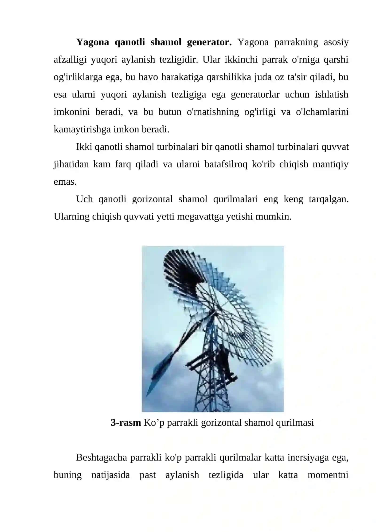 Gorizontal o‘qli shamol qurilmalari 4