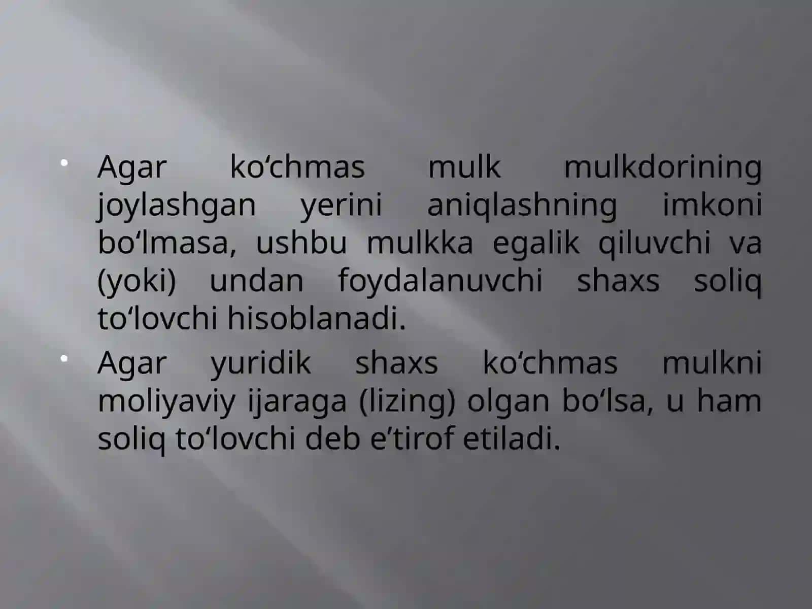 MOL-MULK SOLIG’I 4