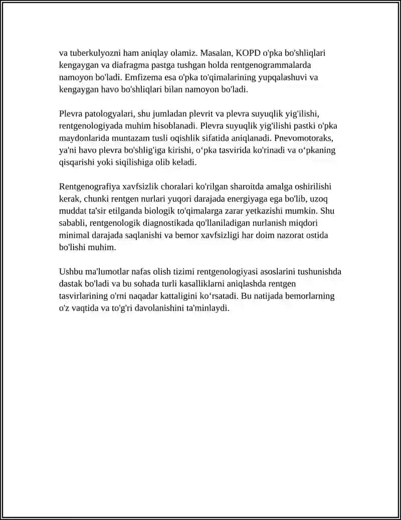 PEDIATRIYA AMALIYOTIDA NAFAS OLISH TIZIMI AʼZOLARI NORMAL RENTGEN ANATOMIYASI 4