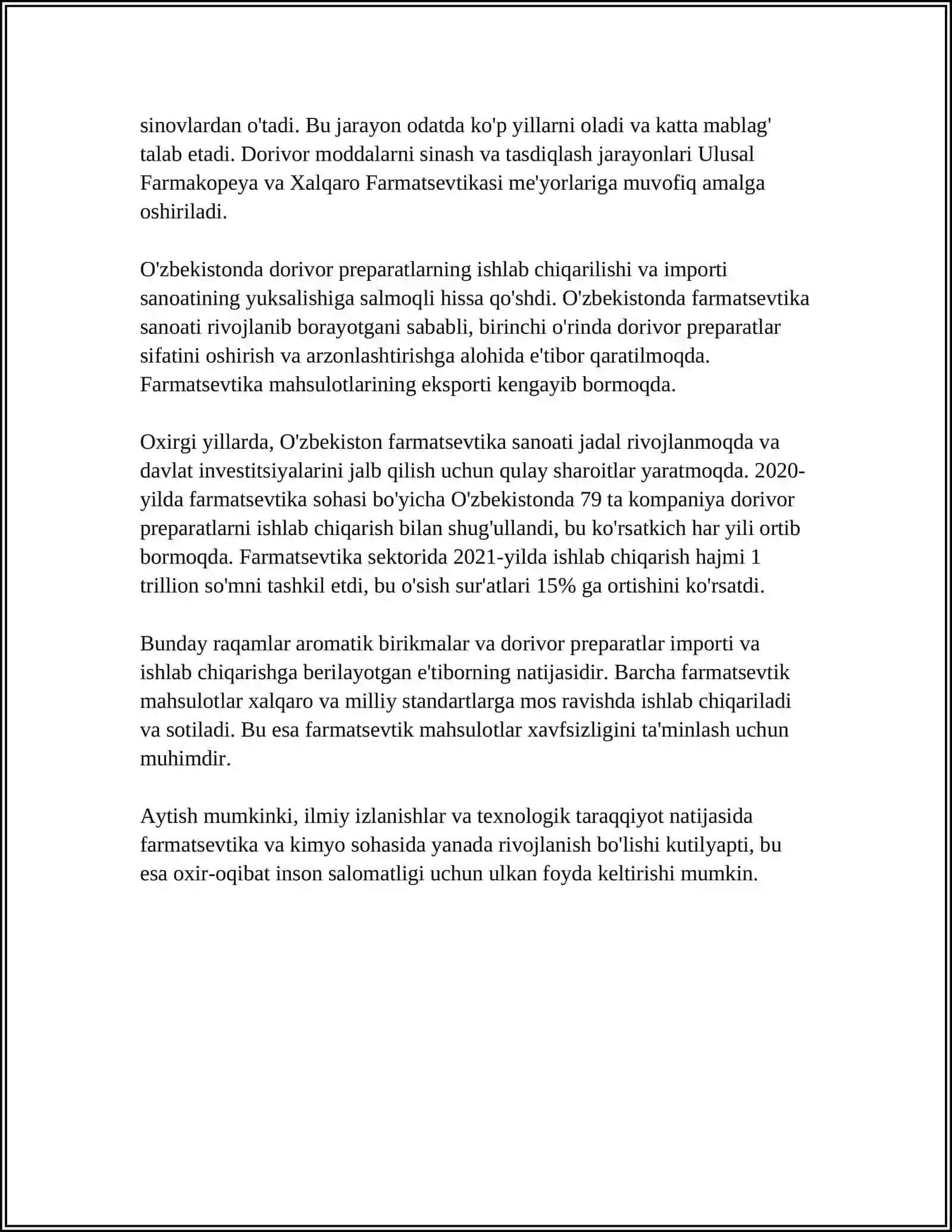 Dorivor preparatlar va aromatik birikmalar 4