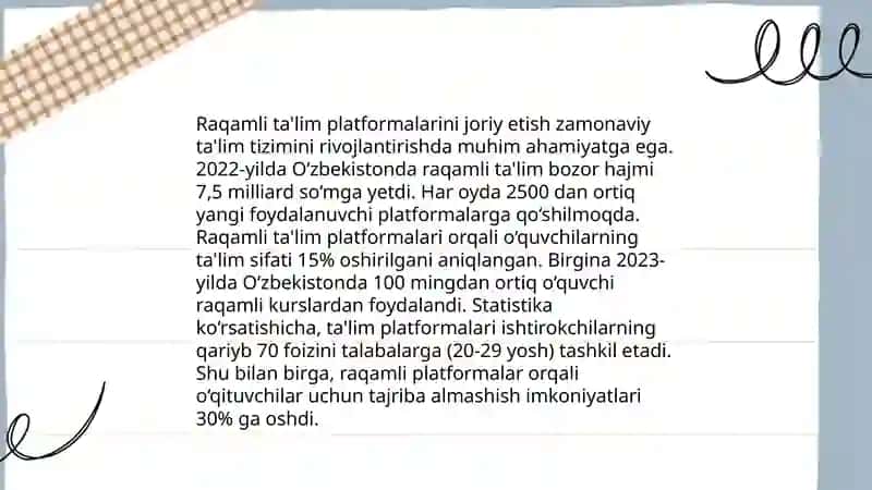 Oʻzbekiston respublikasi rivojining yangi bosqichida ta'lim -tarbiya islohotlari 4