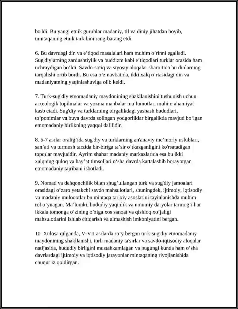 V-VII asrlarda turk-sug'diy etnomadaniy maydonini tarkib topish 4