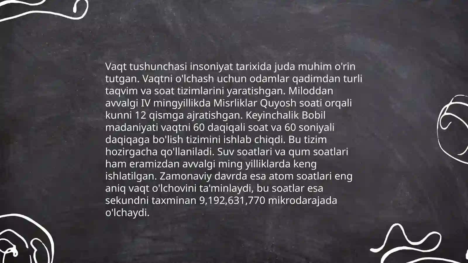 Vaqt sanasi birligi 4