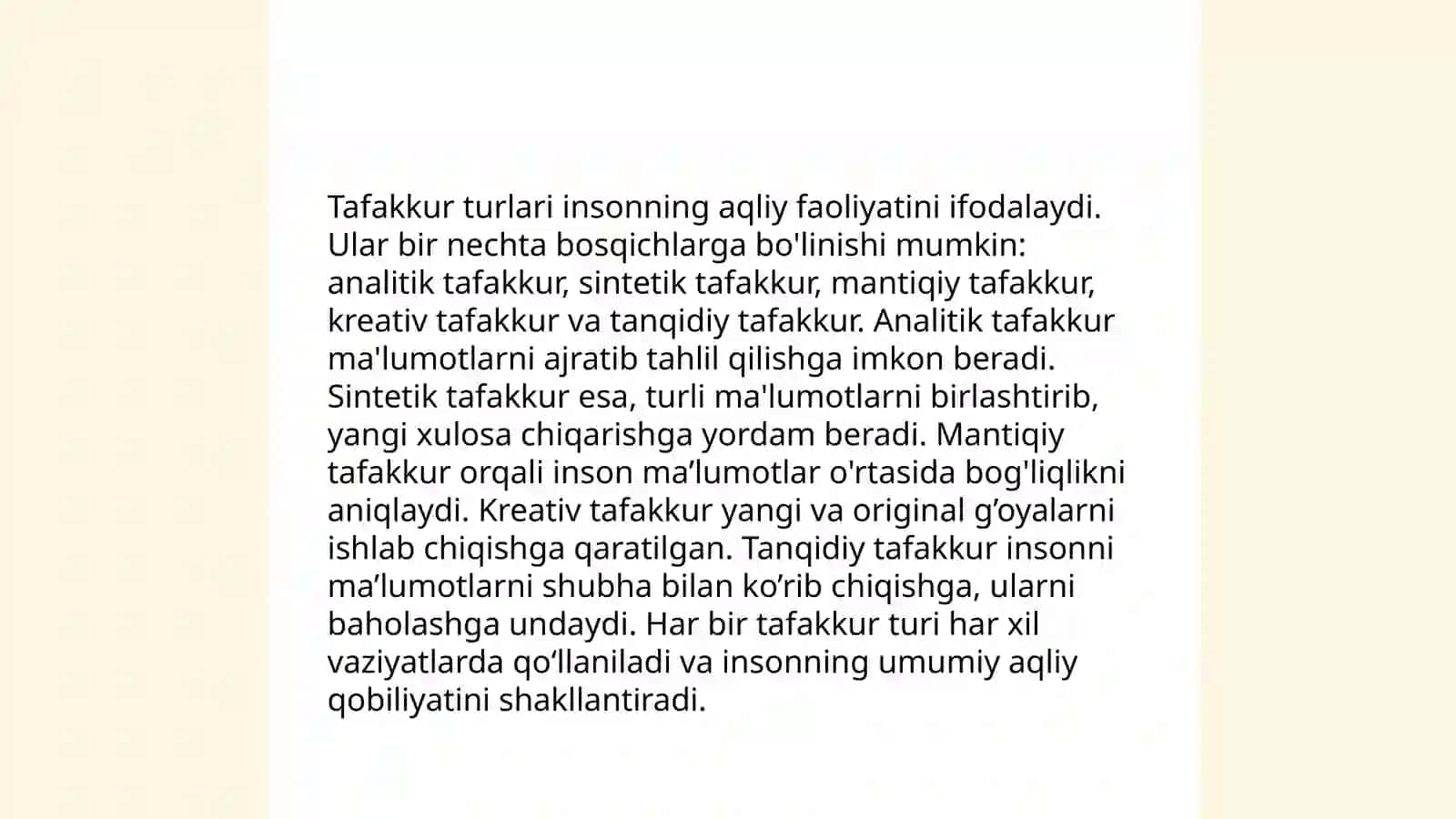 Tafakkur haqida maʼlumot Bozorova Nozima 4
