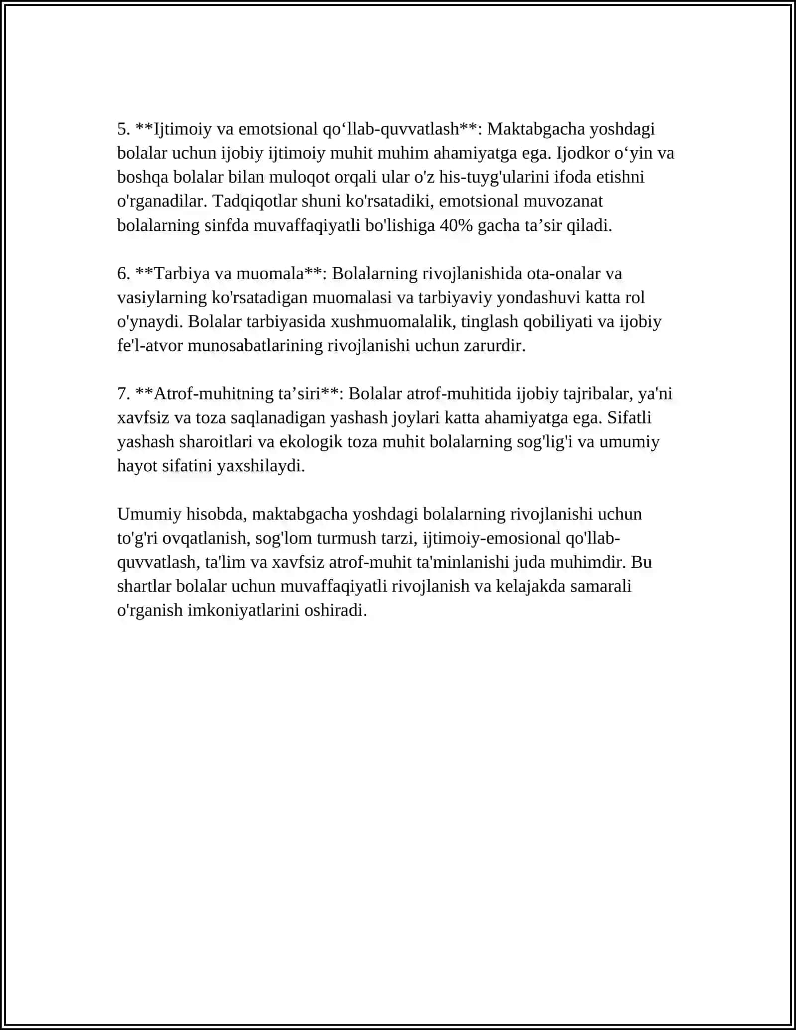 MAKTABGACHA YOSHDAGI BOLALAR RIVOJLANISHINING UMUMIY SHART-SHAROITLARI 4