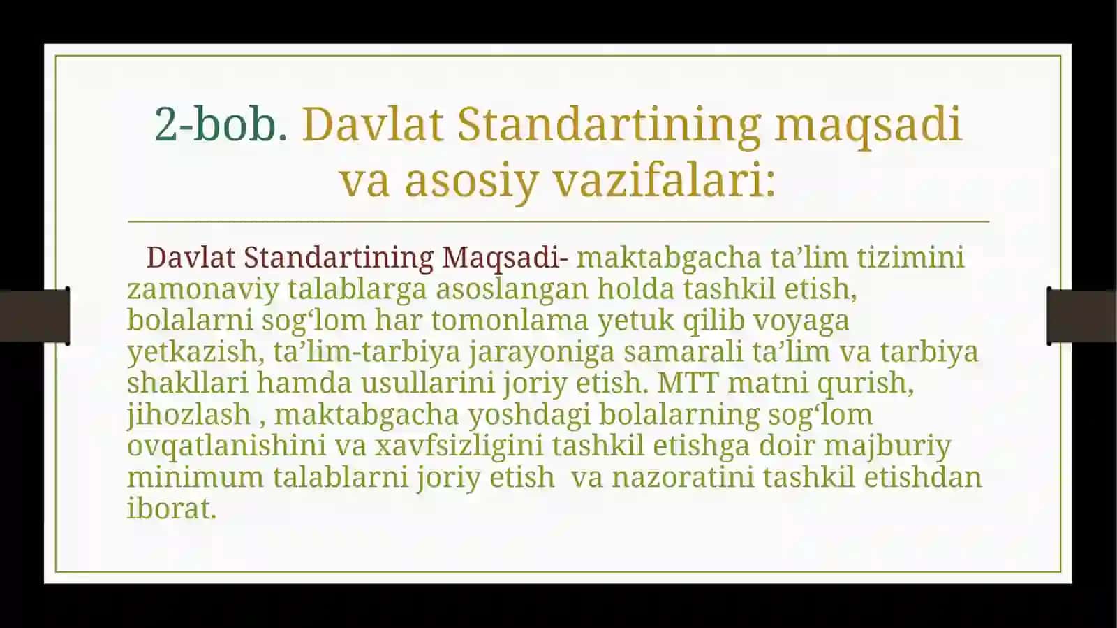 Maktabgacha taʼlim va tarbiyaning Davlat Standarti 4