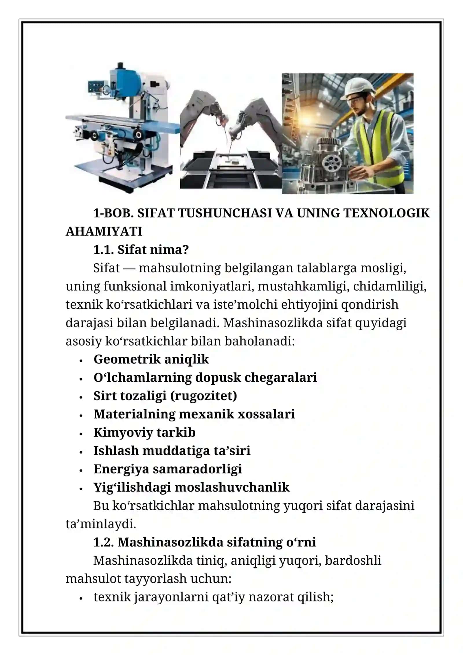 Mashinasozlik texnologiyasi asoslari fanidan MUSTAQIL ISHI 4